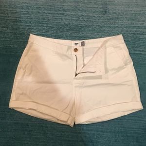 White Khaki Shorts